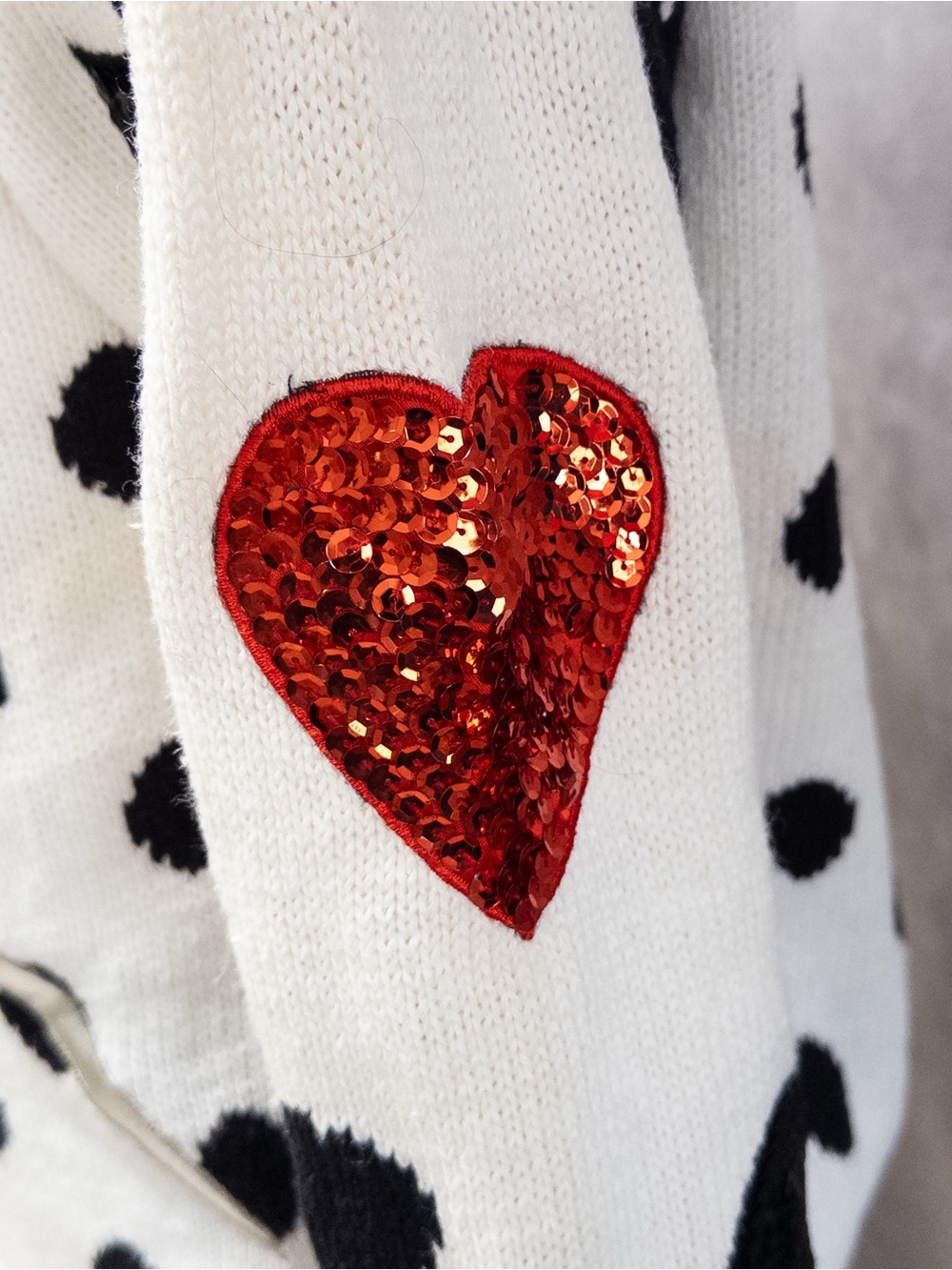 Vintage Bonnie Boerer Magician Illusionist Sequin Embellished Polka Dot Sweater - Picture 5 of 12